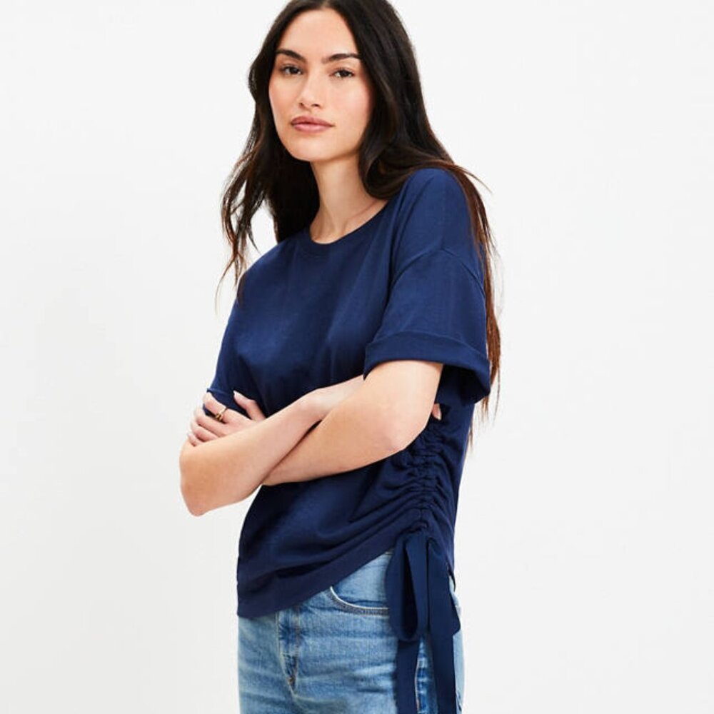 NWT LOFT Side Tie Modern Tee